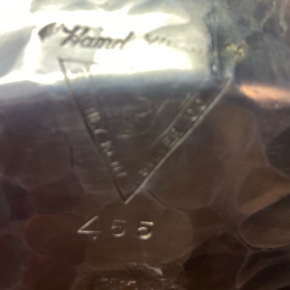 Vintage Kent Hammered wrought aluminum tray serving platter - Picture 3 of 5